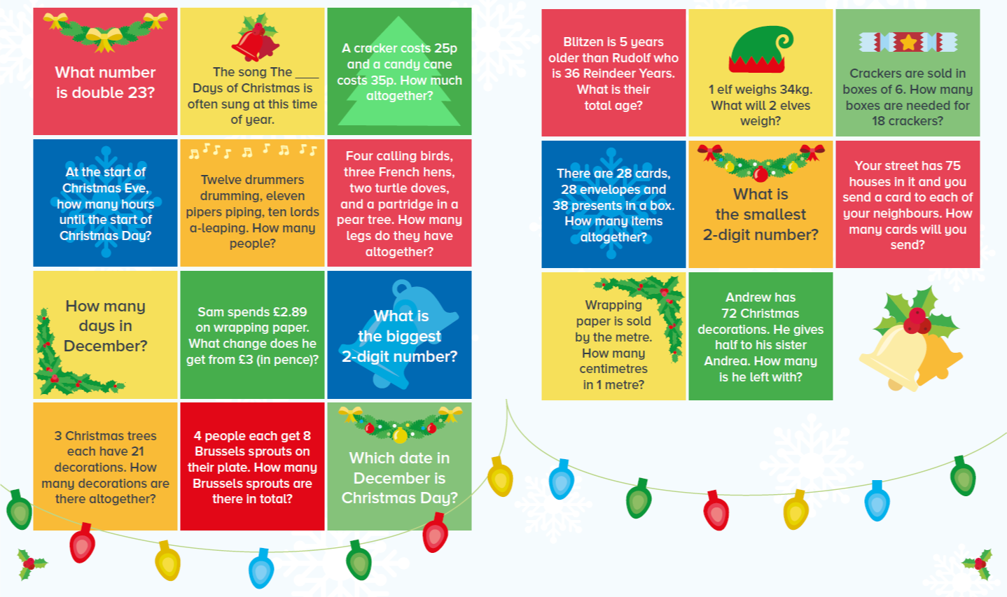Clues to the presents